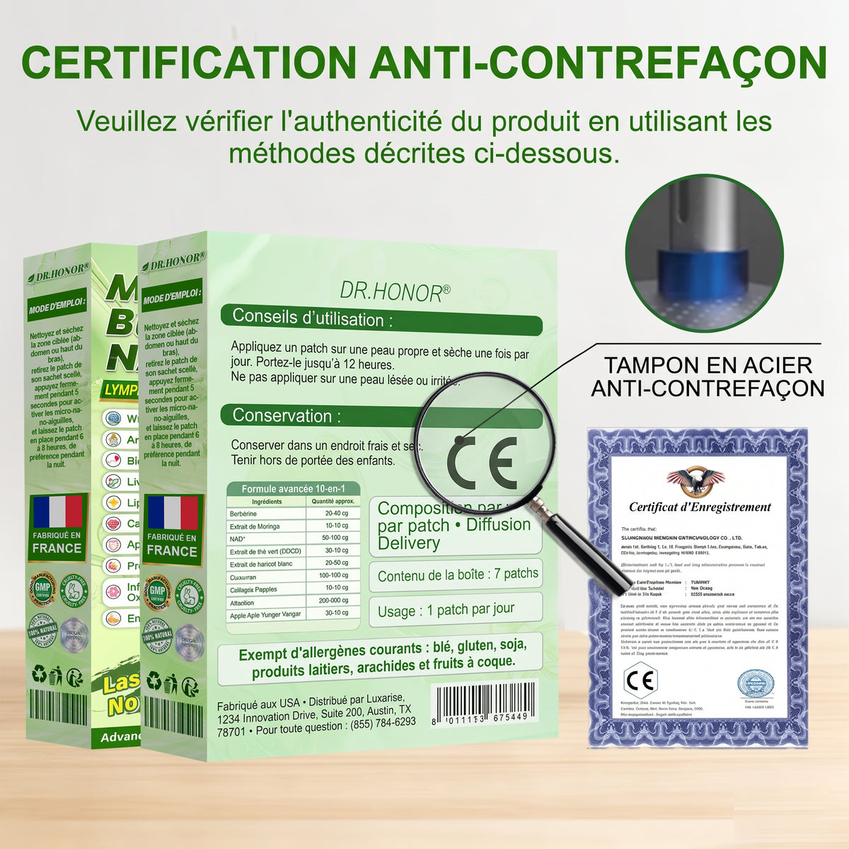 🎁 𝐃𝐑.𝐇𝐎𝐍𝐎𝐑® 🇫🇷 Profitez de 50 % de remise supplémentaire ! Patch minceur à nano-microaiguilles au moringa et à la berbérine. Prenez soin de votre silhouette avec une seule application par jour. Faites-vous plaisir !
