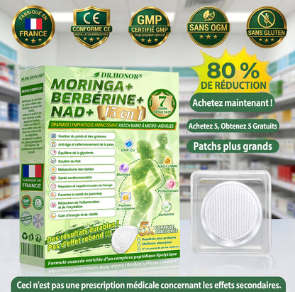 🎁 𝐃𝐑.𝐇𝐎𝐍𝐎𝐑® 🇫🇷 Profitez de 50 % de remise supplémentaire ! Patch minceur à nano-microaiguilles au moringa et à la berbérine. Prenez soin de votre silhouette avec une seule application par jour. Faites-vous plaisir !